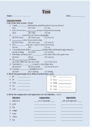 English Worksheet: Test