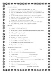 English Worksheet: REVIEW EXERCISES AGAIN