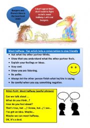 English Worksheet: Meet halfway Conversation practice