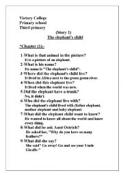 English Worksheet: story