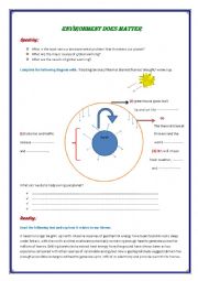 English Worksheet: ENVIRONMENT DOES MATTER