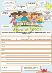 English Worksheet: Reported Statements