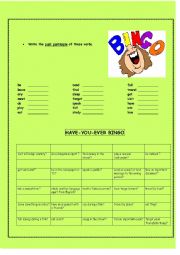 English Worksheet: Have-you-ever Bingo! 