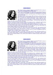 English Worksheet: John Lennon Biography