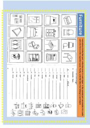 English Worksheet: Furniture