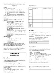 English Worksheet: Study of Harry Potter - CH 5 Book 1
