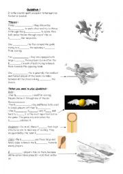 English Worksheet: Quidditch at Hogwarts