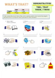 English Worksheet: Demonstratives (This-that/ these-those)
