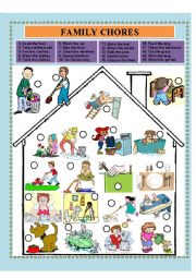 English Worksheet: Family Chores - Family Duties