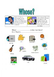 English Worksheet: Whose activity