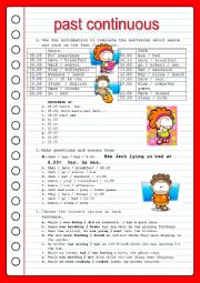 English Worksheet: PAST TENSES