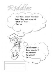 English Worksheet: riddles