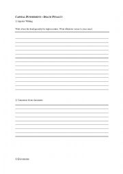 English Worksheet: Death Penalty - Introduction to the topic