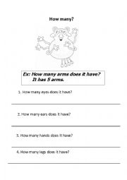 English Worksheet: How many...