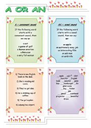 English Worksheet: A or An 