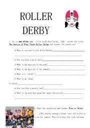 English Worksheet: Roller Derby Webquest (Sport)