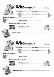 English Worksheet: Funny way to introduce oneself