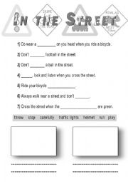 English Worksheet: In the Street