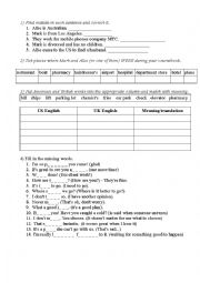 English Worksheet: New English File Pre-Intermediate Mark & Allie revision