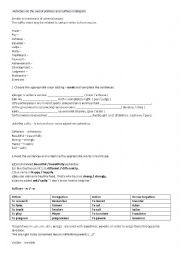 English Worksheet: Prefixes and sufixes in english.