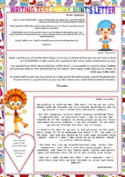 English Worksheet: GIVING ADVICE  AGONY AUNTS LETTER