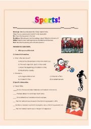 English Worksheet: Reading; Sports, Chilean Football Team