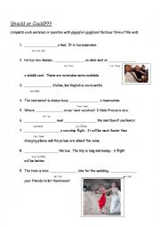 English Worksheet: Should or Could?