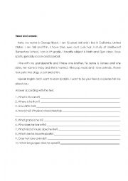 English Worksheet: Pen pals