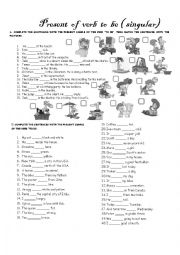 English Worksheet: Present of verb 