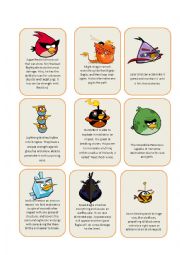 English Worksheet: Angry Birds (1/2)