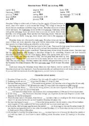 English Worksheet: Shou Mountain Stones in China: Beautiful Carvings and Seals