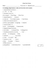 English worksheet: Final test for elementary students