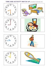 Time and Activity Story Match Up