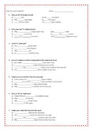 English Worksheet: grammar exam in grade5