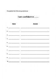 English Worksheet: Get to know your classmates