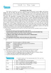 English Worksheet: The Law