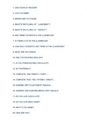 English Worksheet: Review