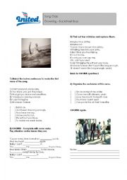 English Worksheet: Drowning - Song - Backstreet Boys