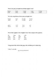 English Worksheet: Past participle review
