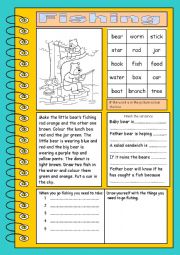 English Worksheet: Fishing