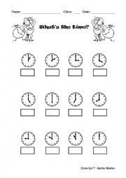 English Worksheet: What time is it?