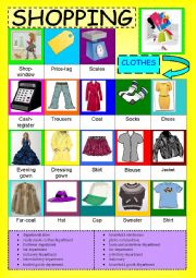 English Worksheet: Shopping