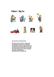 English Worksheet: Fathers  Day Activity