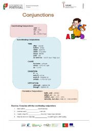 English Worksheet: conjunctions