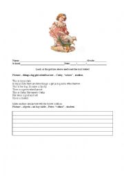 English Worksheet: Reading