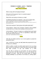 English Worksheet: Advanced Listening - Knickers in a Twister 