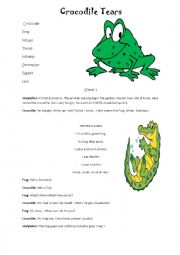 English Worksheet: Crocodile Tears PLAY SCRIPT/ROLE PLAY