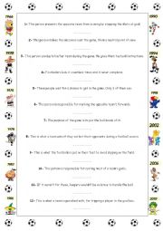 English Worksheet: Football Vocabulary 