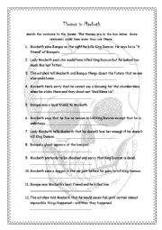 English Worksheet: Themes in Macbeth