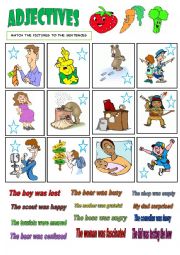 English Worksheet: ADJECTIVES